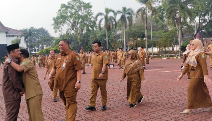30 Tahun Mengabdi Sebagai PNS, Acep Jamhuri Hadiri Apel Pagi Terakhir Dengan Suasana Haru