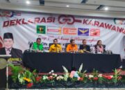 Koalisi GO-Karawang Deklarasikan Dukung Acep Jamhuri Jadi Cabup, Derus : Gina Swara Jadi Wakilnya