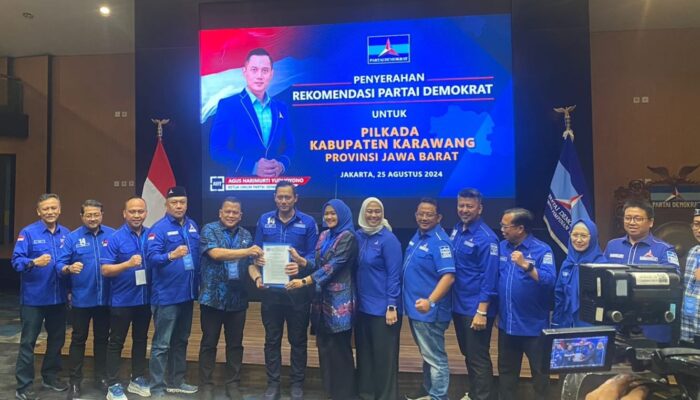 SAH! Partai Demokrat Resmi Usung Ajam-Gina Maju di Pilkada Karawang 2024