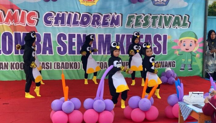 Anak-Anak TKQ Nurul Quran Loji Menyajikan Penampilan Menggemaskan di Islamic Children Festival