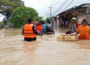 Banjir Melanda Desa Karangligar, 2.562 Jiwa Terdampak, Babinsa Imbau Warga Waspada