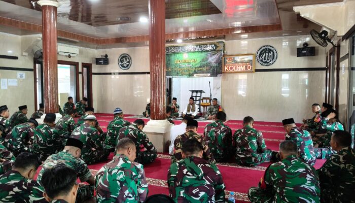 Prajurit Kodim 0604/KWG Panjatkan Doa Khusus HUT ke76 Korem 063/SGJ dan Ketabahan Korban Bencana Sumatera