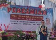 Perkuat Keahlian Generasi Muda, Wakil Ketua Komisi IX DPR RI Resmikan BLKK di Karawang