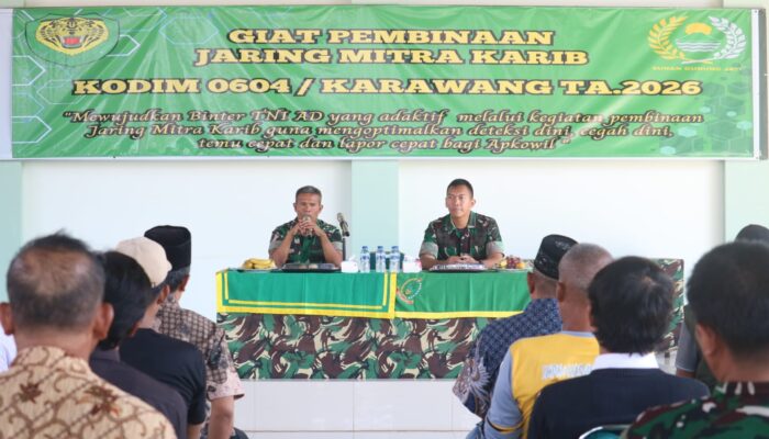 Kodim Karawang Bekali Mitra Karib, Tangkal Hoaks Program Nasional hingga Narkoba
