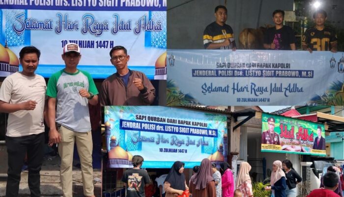 Kapolri Salurkan Hewan Kurban untuk Warga Cibungur Melalui Posraya Indonesia dan ROK Jabar