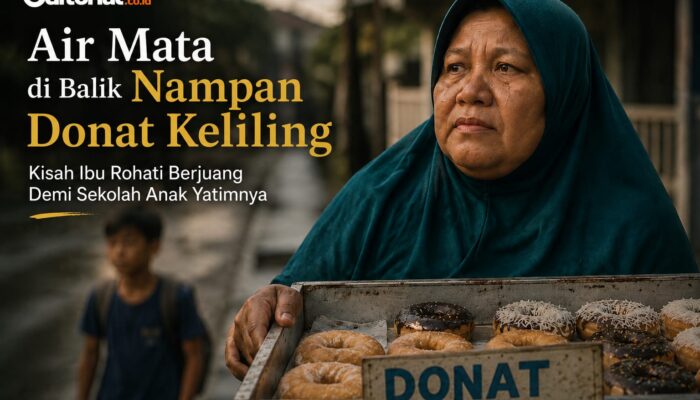 Air Mata di Balik Nampan Donat Keliling: Kisah Ibu Rohati Berjuang Demi Sekolah Anak Yatimnya