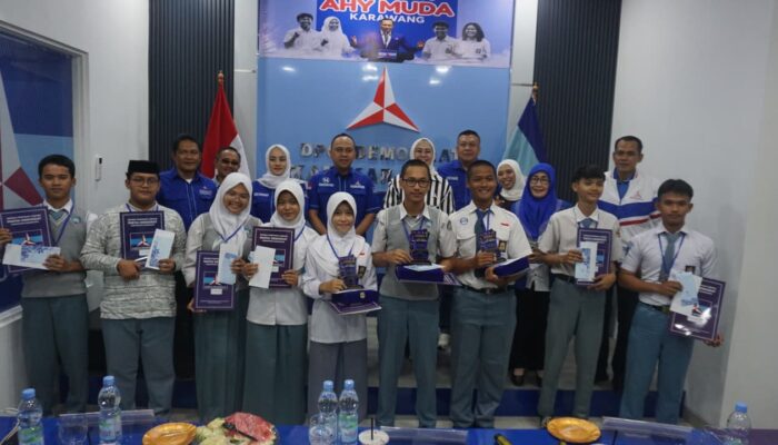 Sembilan Pelajar Adu Gagasan di Grand Final Pidato AHY Muda Karawang, Juara Melaju ke Tingkat Nasional