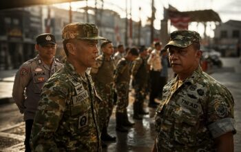 Sambut HUT ke-81 TNI, Kapten Inf Adnan Pimpin Aksi Bersih-Bersih Pasar Johar